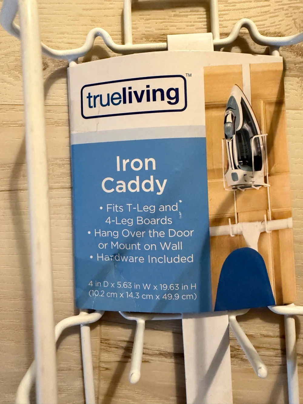 Trueliving White Iron Caddy Organizer for Ironing Boards